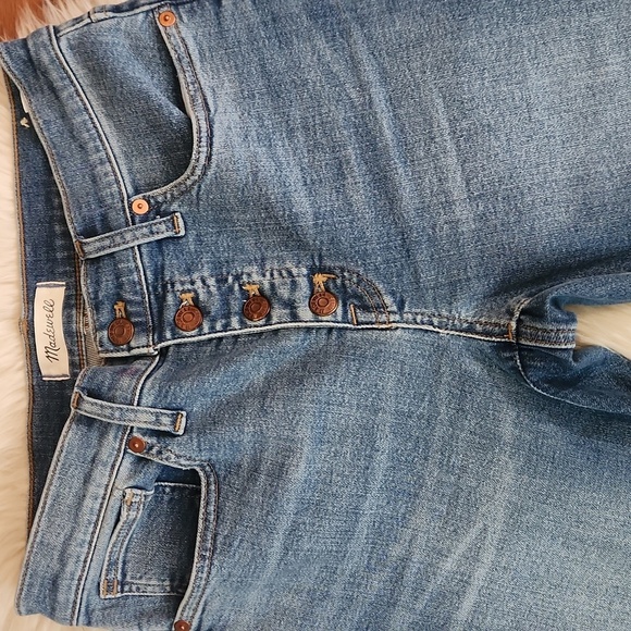 Madewell Mid Rise Button Fly Skinny Crop Jeans - Picture 3 of 6